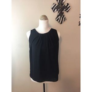 Black Sleeveless Chiffon Blouse